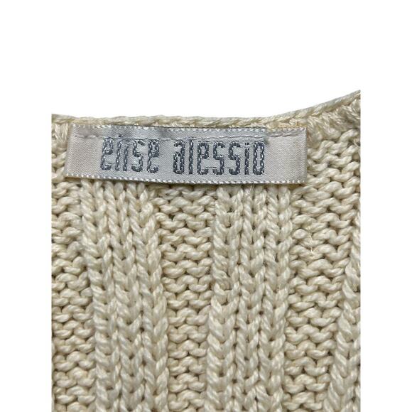 Vintage Mesh Knit SunFlower Embroidered Button Sweater Vest Women Sz Small USA - Picture 8 of 12